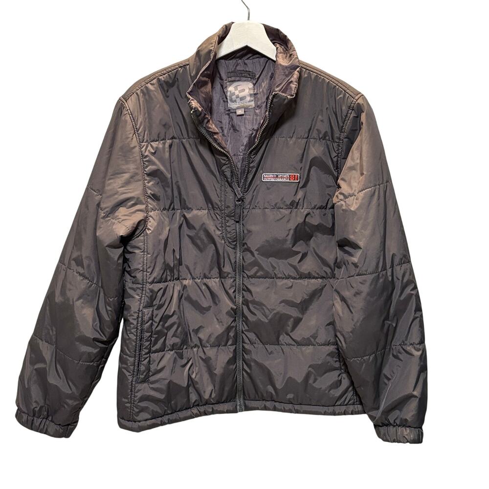 Vintage Baleno Jacket Mens Medium Gray Sports 81 Quilted Outperformance 90s